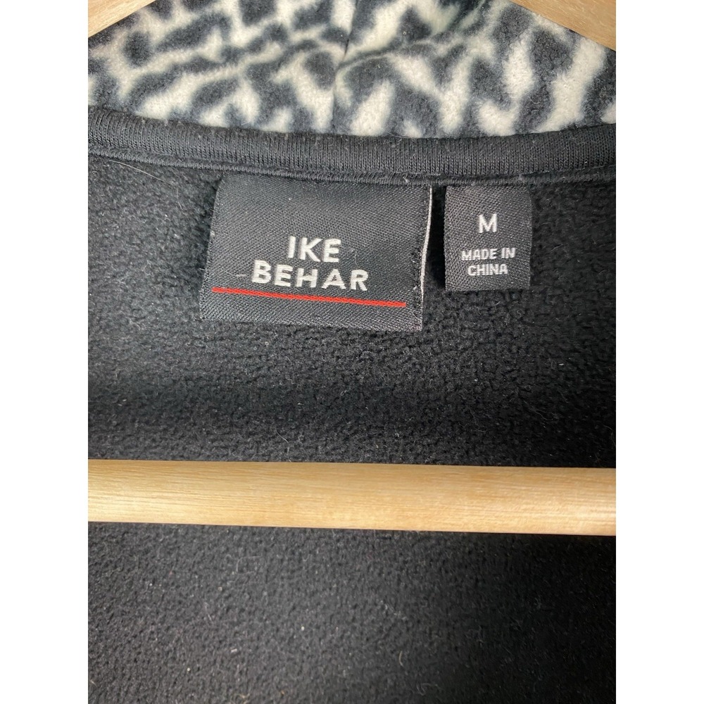 Ike Behar Women's M Black White Soft Double Breasted Trench Coat - Picture 3 of 7